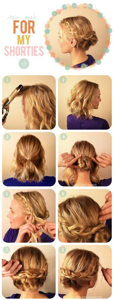 cute updo hairstyles for short hair