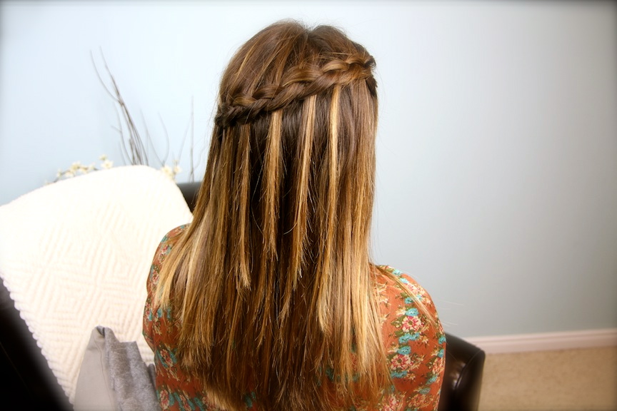 cute waterfall braid hairstyles